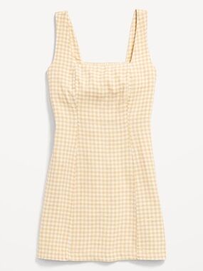Gingham Linen Blend Dress